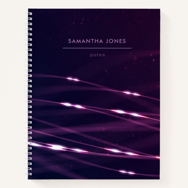 Personalized Abstract Purple Notebook (Front)