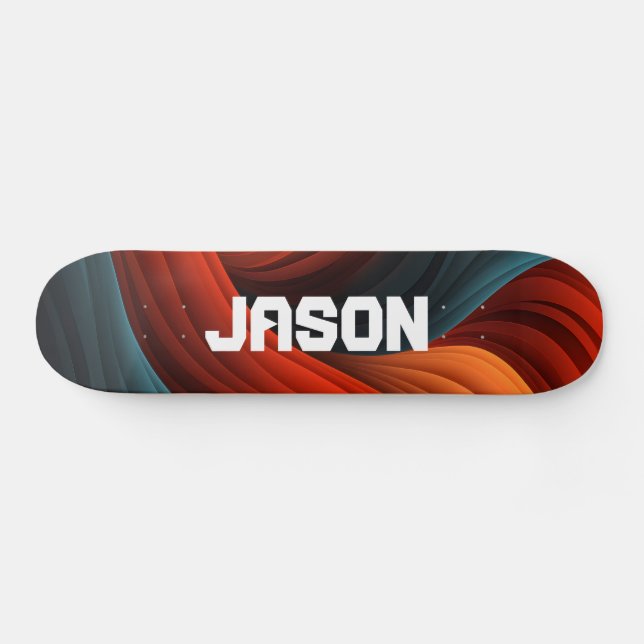 Personalized Abstract  Skateboard (Horz)
