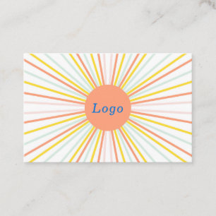 personalized abstract sunshine business card