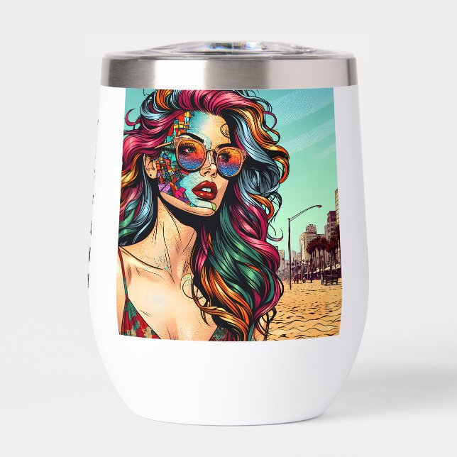 Personalized Abstract Woman at Beach (Front)