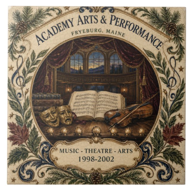 Personalized Academy Arts Performance Fryeburg ME Tile (Front)