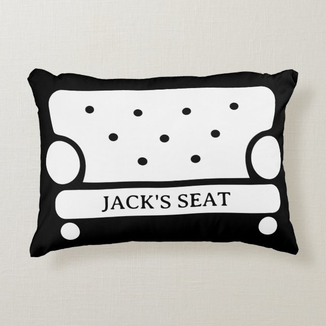 Personalized accent pillow for sofa or chair (Front)