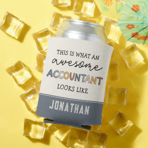 Personalized Accountant Funny Awesome Accountant Can Cooler
