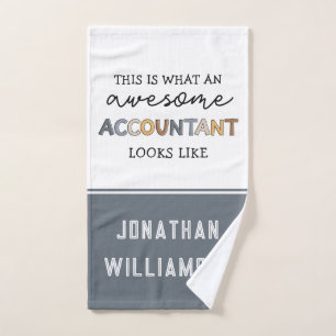 Personalized Accountant Funny Awesome Accountant Hand Towel