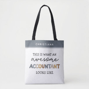 Personalized Accountant Funny Awesome Accountant K Tote Bag