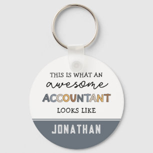 Personalized Accountant Funny Awesome Accountant Keychain
