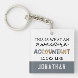 Personalized Accountant Funny Awesome Accountant Keychain