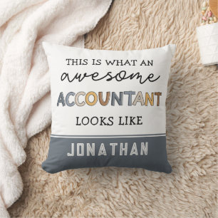 Personalized Accountant Funny Awesome Accountant Throw Pillow