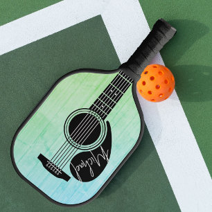 Personalized Acoustic Guitar Pickleball Paddle