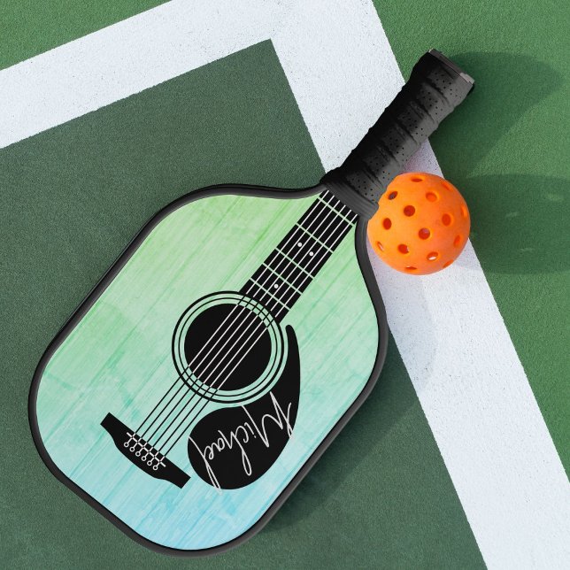 Personalized Acoustic Guitar Pickleball Paddle (Creator Uploaded)