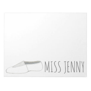 Personalized Acro Tumbling Dance Gym Coach Teacher Notepad