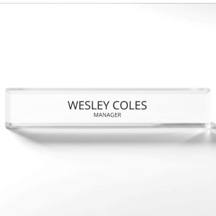 Personalized Acrylic Name Block, Optional name Nameplate