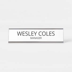 Personalized Acrylic Name Block, Optional Wooden B Desk Name Plate
