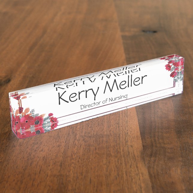 Personalized acrylic name plate, custom office nameplate (Side)