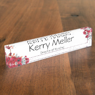 Personalized acrylic name plate, custom office nameplate