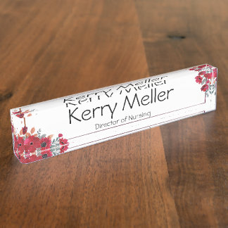 Personalized acrylic name plate, custom office nameplate