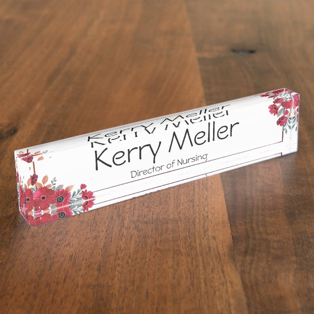 Personalized acrylic name plate, custom office nameplate (Side)