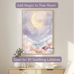 Personalized Acrylic Nursery Sign   Pastel Moon