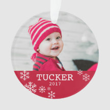 Personalized Acrylic Snowflake Photo Ornament