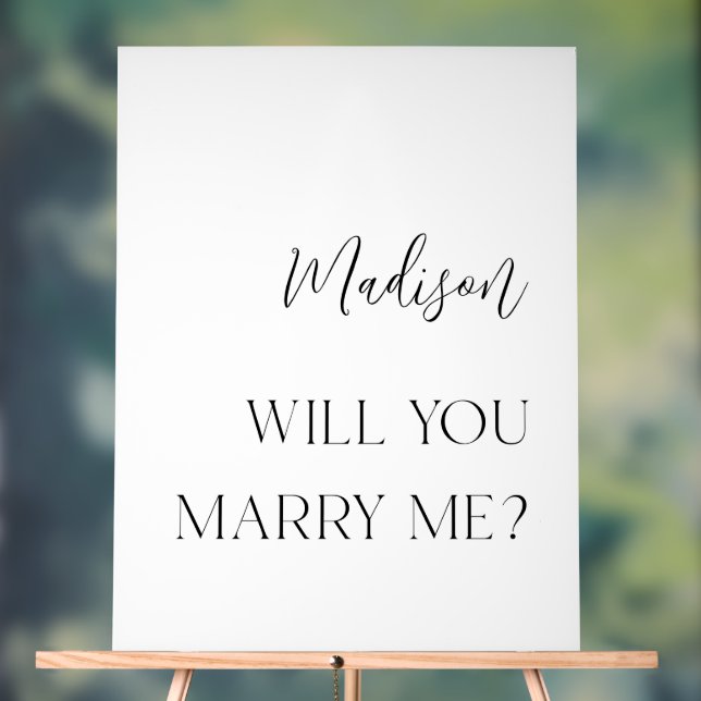 Personalized acrylic will you marry me sign (Neutral)