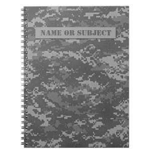 Personalized ACU Digital Camo Spiral Notebook