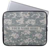 Personalized ACU Digital Camouflage Laptop Sleeve