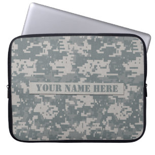 Personalized ACU Digital Camouflage Laptop Sleeve