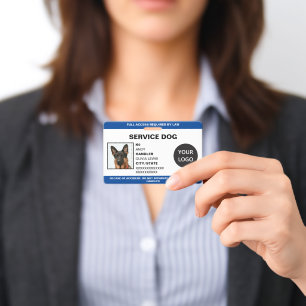 Personalized Ada Card Service Dog Photo ID Badge