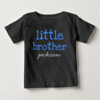 Personalized Add a Name Blue Text Little Brother