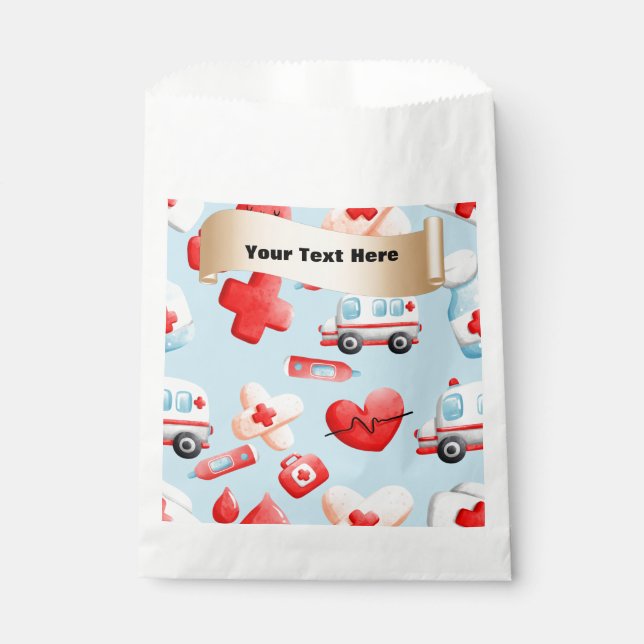 Personalized Add a Name Medical, Healthcare, Nurse Favour Bag (Front)