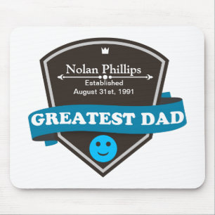 Personalized Add Greatest Dad's Name And Date Mouse Pad
