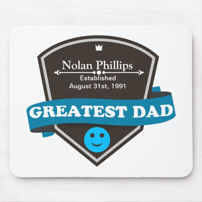 Personalized Add Greatest Dad's Name And Date Mouse Pad (Front)