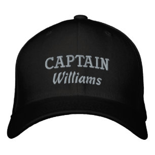 Personalized Add Name Captain Embroidered Hat