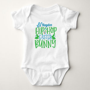 Personalized ADD NAME Lil Hip Hop Easter Bunny Baby Bodysuit