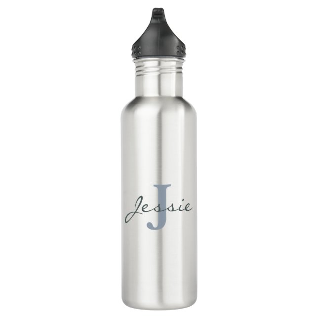 Personalized Add Name Monogram Lotus Painting 710 Ml Water Bottle (Right)