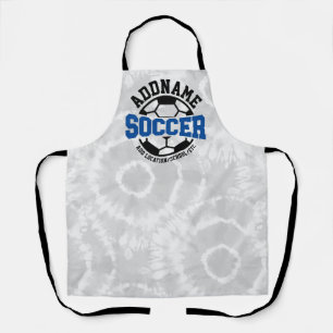 Personalized ADD NAME Soccer Player Team Tie-Dye Apron