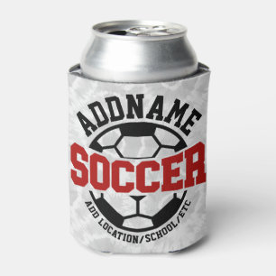 Personalized ADD NAME Soccer Player Team Tie-Dye Can Cooler