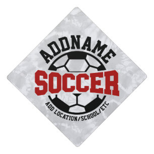 Personalized ADD NAME Soccer Player Team Tie-Dye Graduation Cap Topper