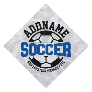 Personalized ADD NAME Soccer Player Team Tie-Dye Graduation Cap Topper