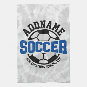 Personalized ADD NAME Soccer Player Team Tie-Dye Kitchen Towel