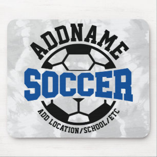 Personalized ADD NAME Soccer Player Team Tie-Dye Mouse Pad
