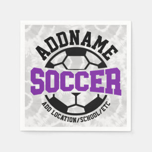 Personalized ADD NAME Soccer Player Team Tie-Dye Napkin