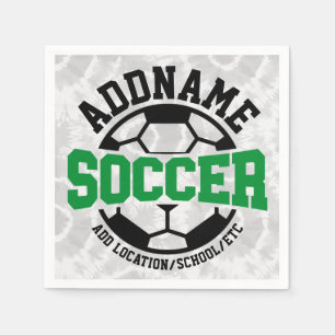 Personalized ADD NAME Soccer Player Team Tie-Dye Napkin