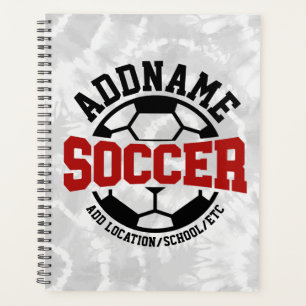 Personalized ADD NAME Soccer Player Team Tie-Dye Planner