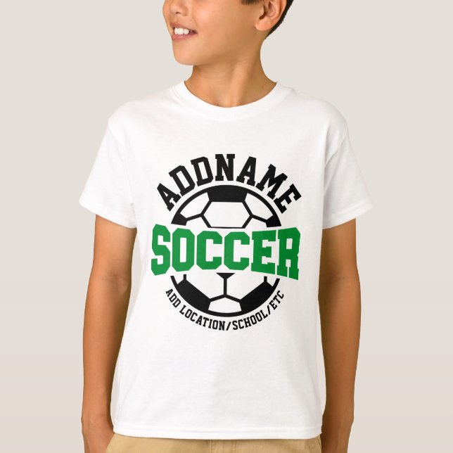 Personalized ADD NAME Soccer Player Team Tie-Dye T-Shirt (Front)