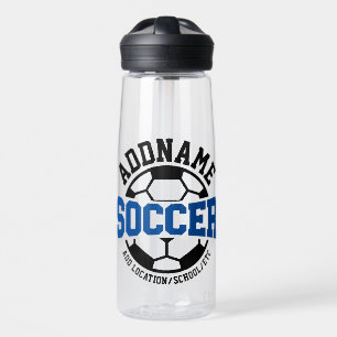 Personalized ADD NAME Soccer Player Team Tie-Dye Water Bottle