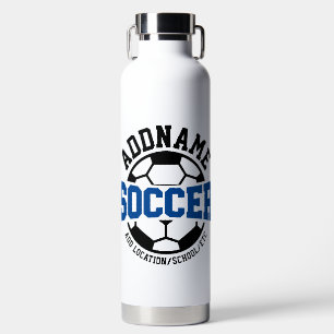 Personalized ADD NAME Soccer Player Team Tie-Dye Water Bottle