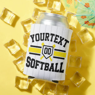 Personalized ADD NAME Softball Player Varsity Team Can Cooler