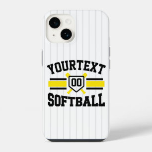 Personalized ADD NAME Softball Player Varsity Team iPhone 14 Case