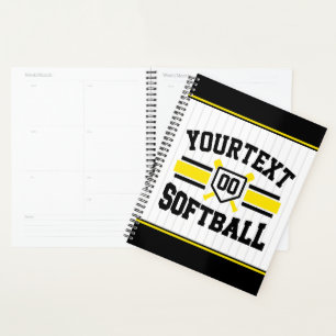 Personalized ADD NAME Softball Player Varsity Team Planner
